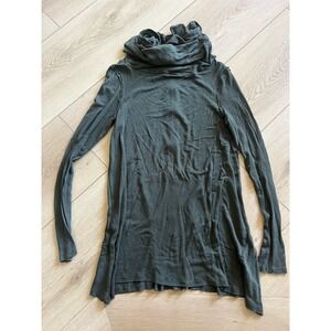 Alice + Olivia‎ Olive Green Tencel Spandex Long Sleeve Cowl Neck Dress